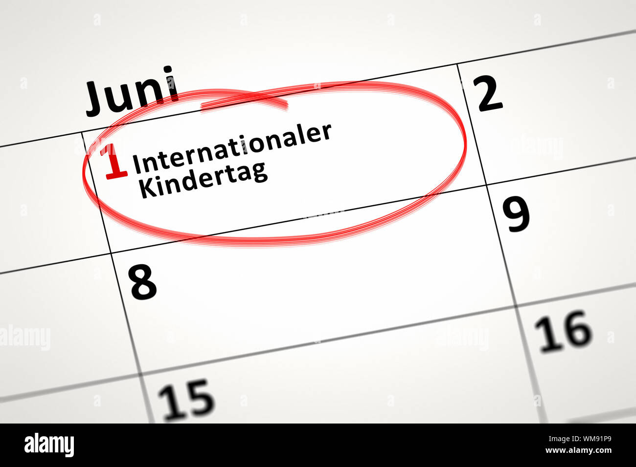 An Image Of A Calendar Detail Shows June The 1st International