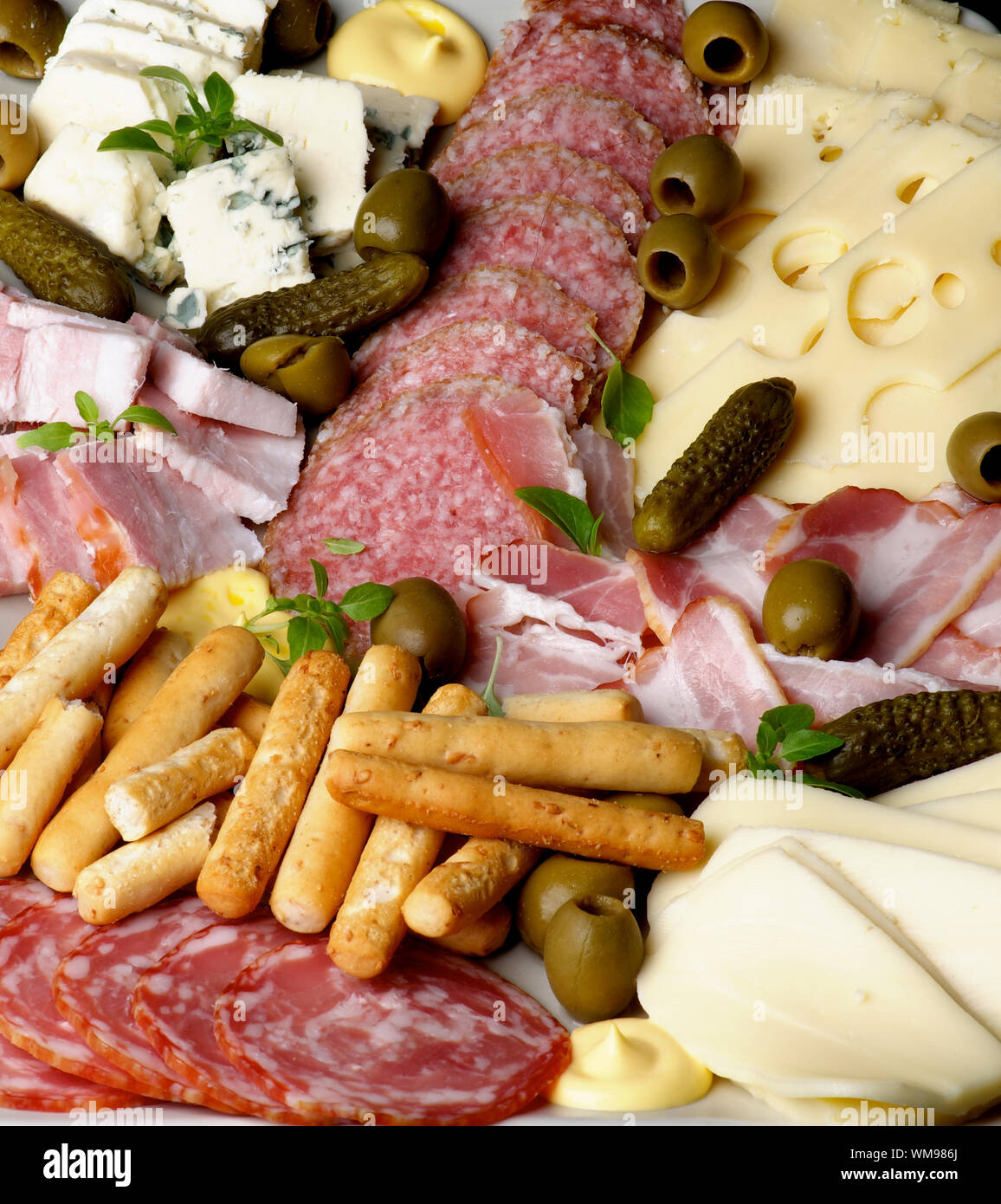 Various sliced cheeses hires stock photography and images Alamy