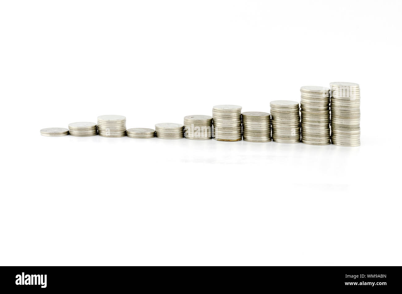 silver coin isolated on white background Stock Photo - Alamy