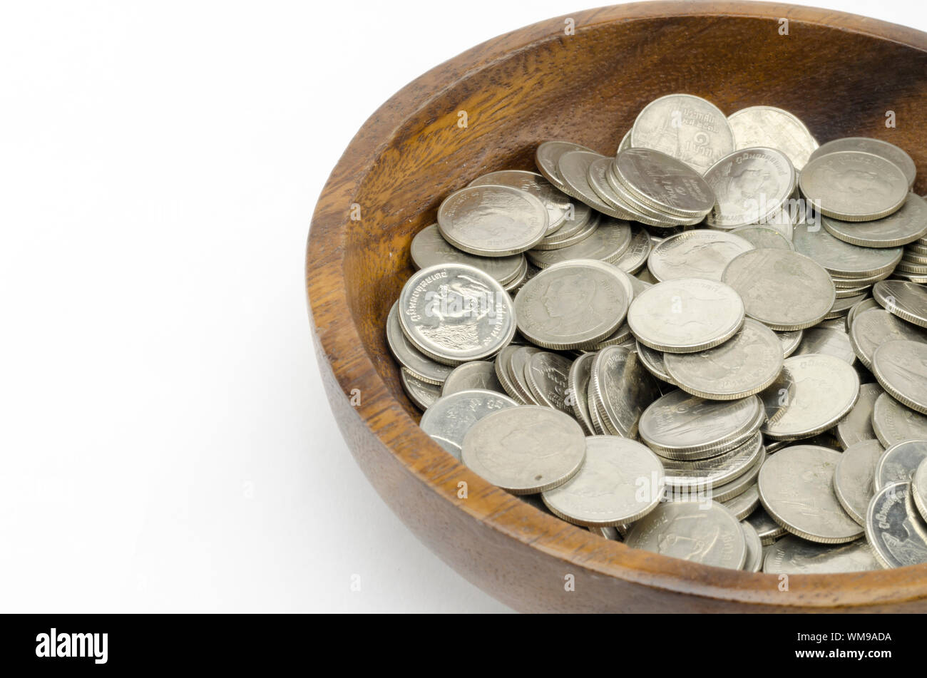 silver coin isolated on white background Stock Photo - Alamy