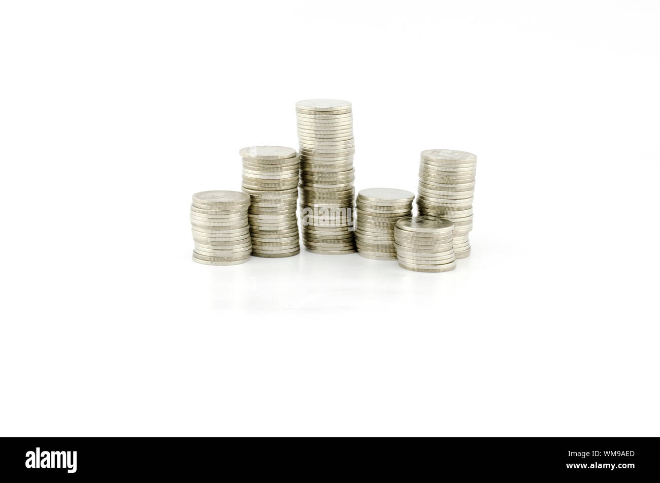 silver coin isolated on white background Stock Photo - Alamy