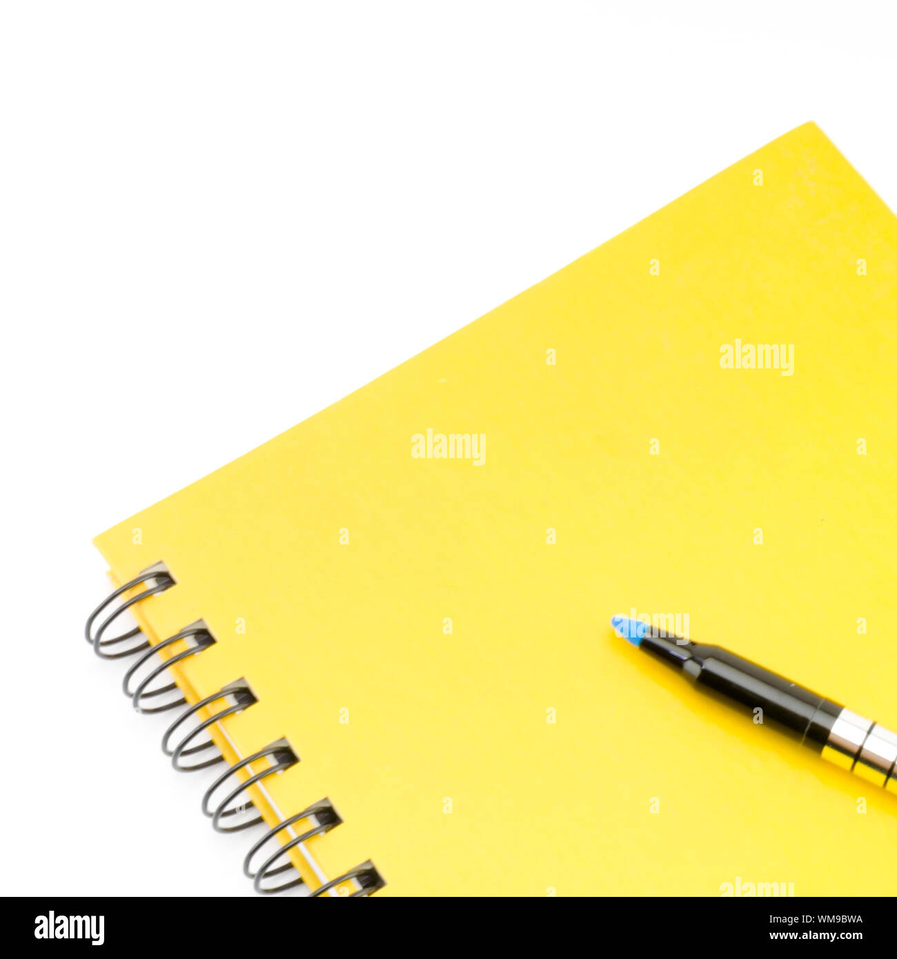 orange notebook isolated on white background Stock Photo Alamy