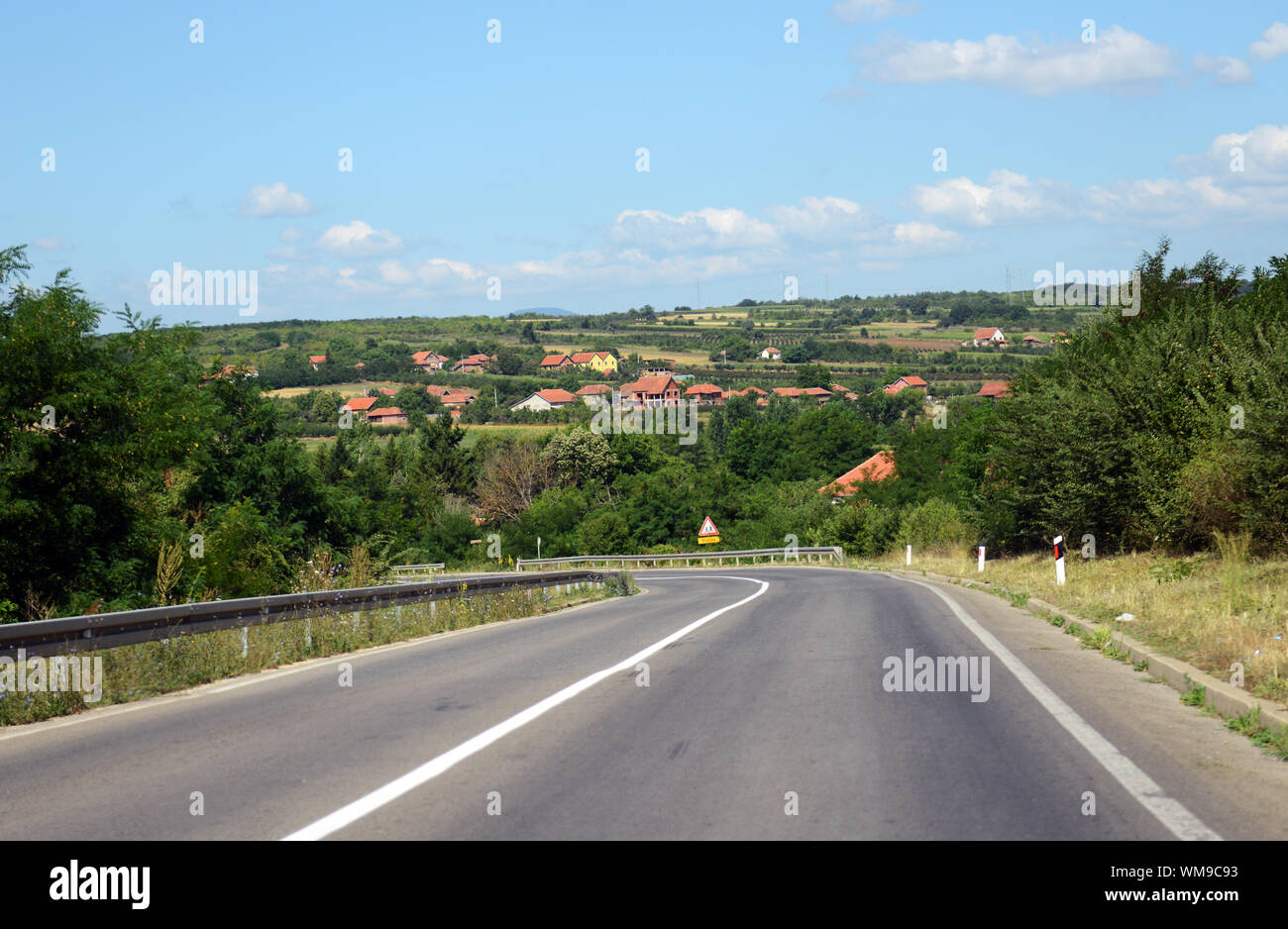 A road trip in Serbia. Stock Photo