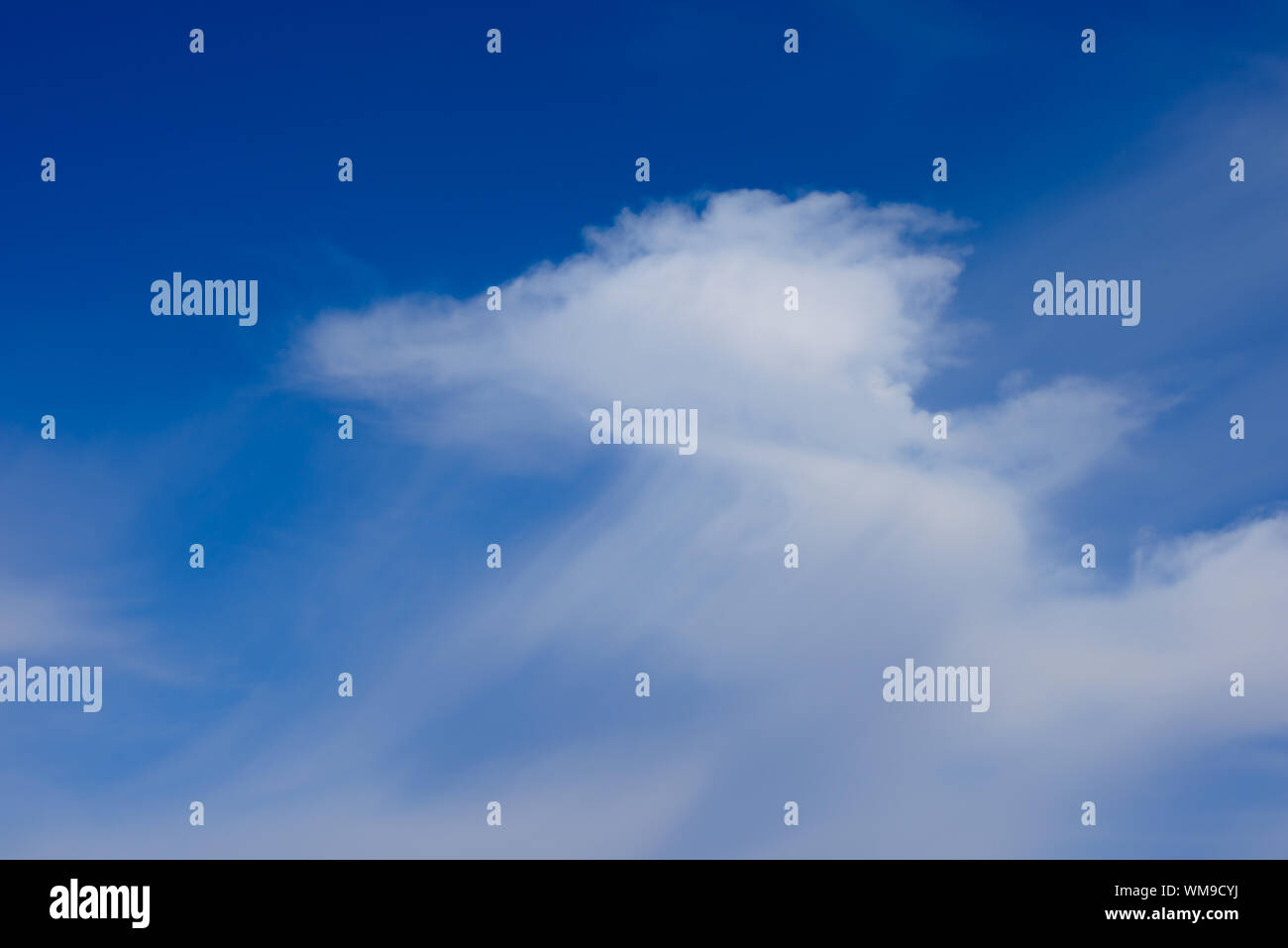 Deep Blue Sky with White Clouds. Natural Background Stock Photo - Alamy