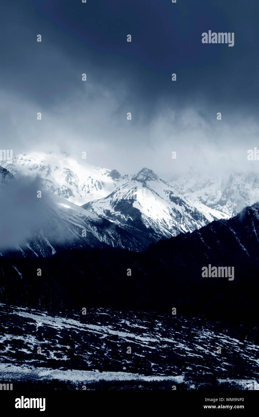 Scenic winter mountain landscape Stock Photo - Alamy