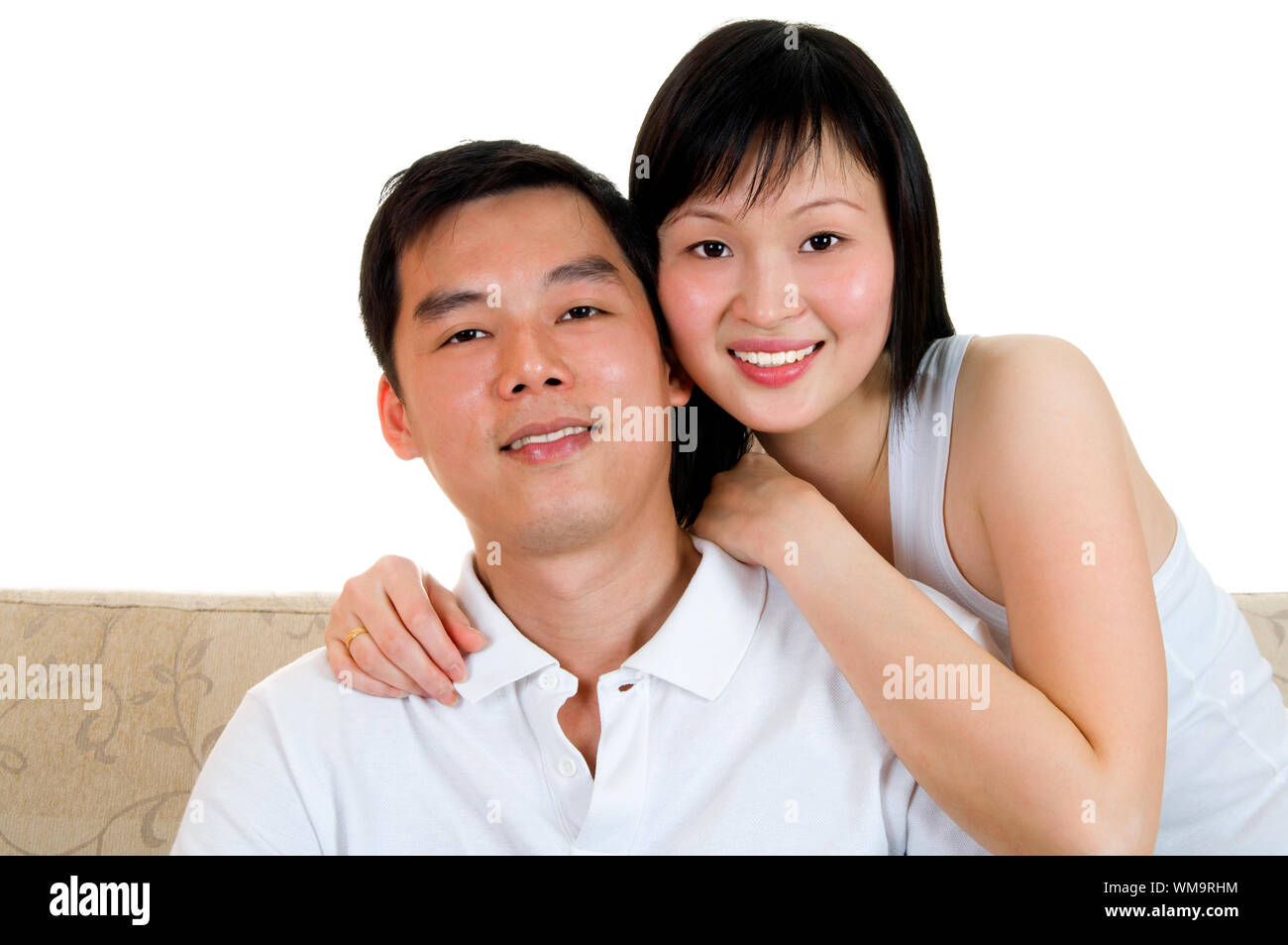 Portrait of Young Asian couple with smiling face Stock Photo - Alamy