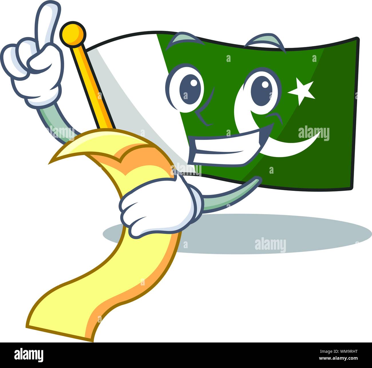 With menu pakistan mascot flag in cartoon drawer Stock Vector Image ...