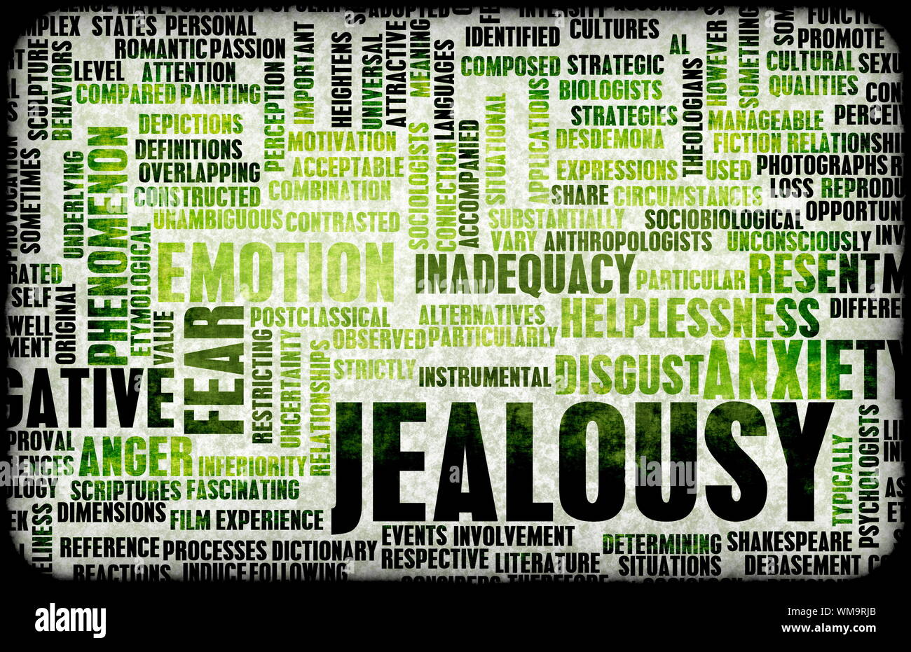 Jealousy as a Negative Emotion Concept Art Stock Photo Alamy