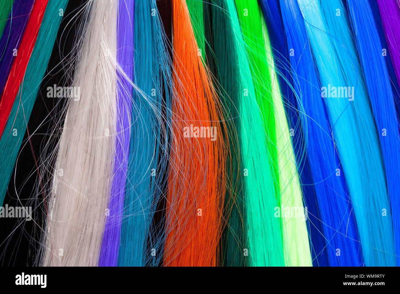 Artificial Hair Used for Production of Wigs and Extensions Stock Photo Alamy