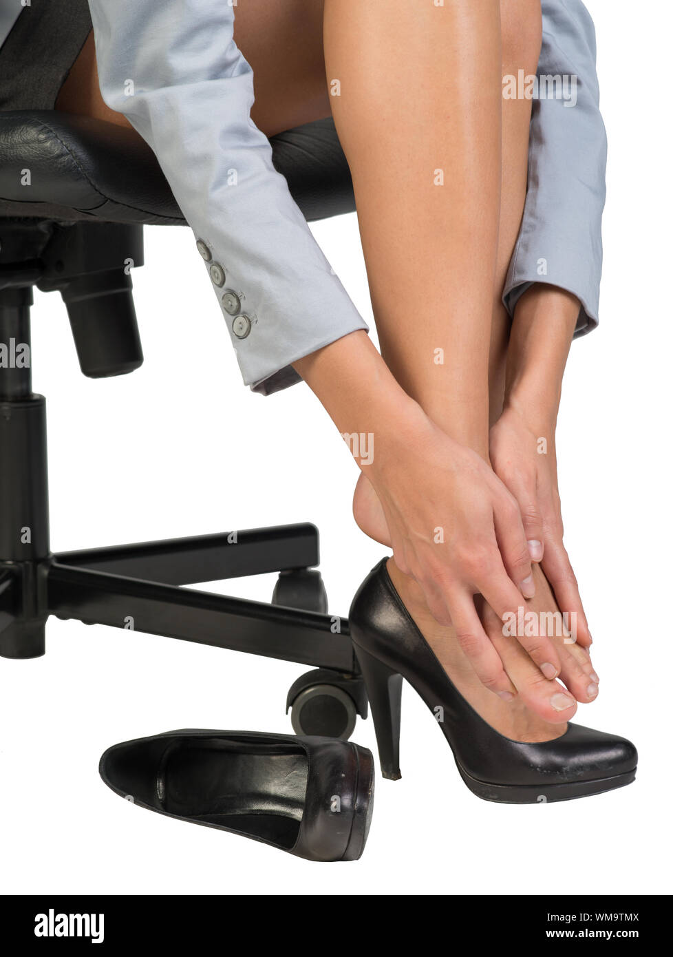 Tired Businesswoman Feet Isolated On High Resolution Stock Photography and Images Alamy