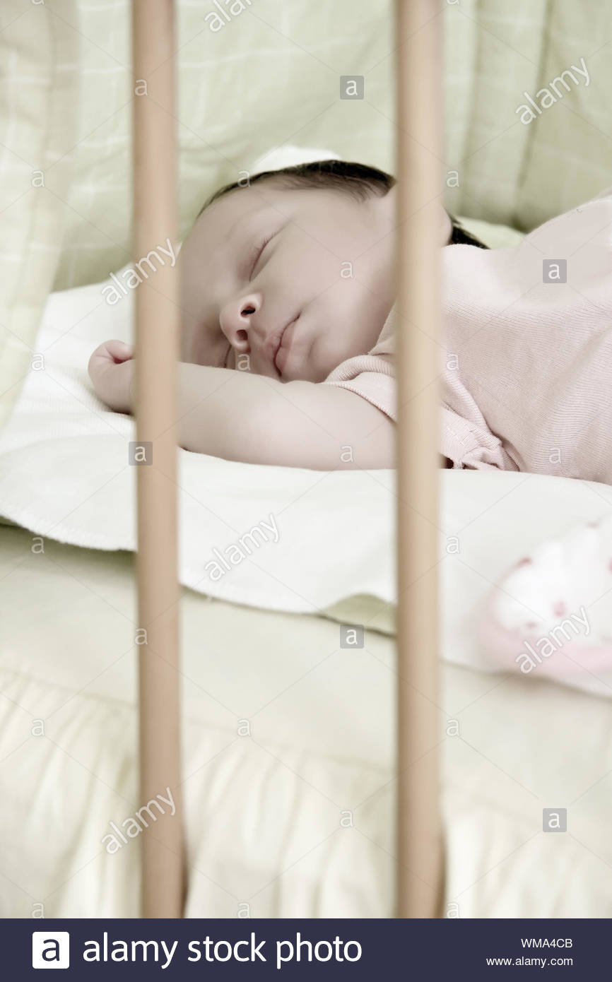 Baby Sleeping Crib Stock Photos Baby Sleeping Crib Stock Images