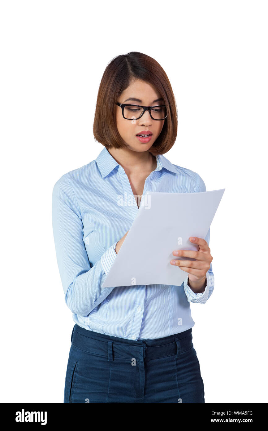 smiling young business woman with folder portrait isolated Stock Photo ...