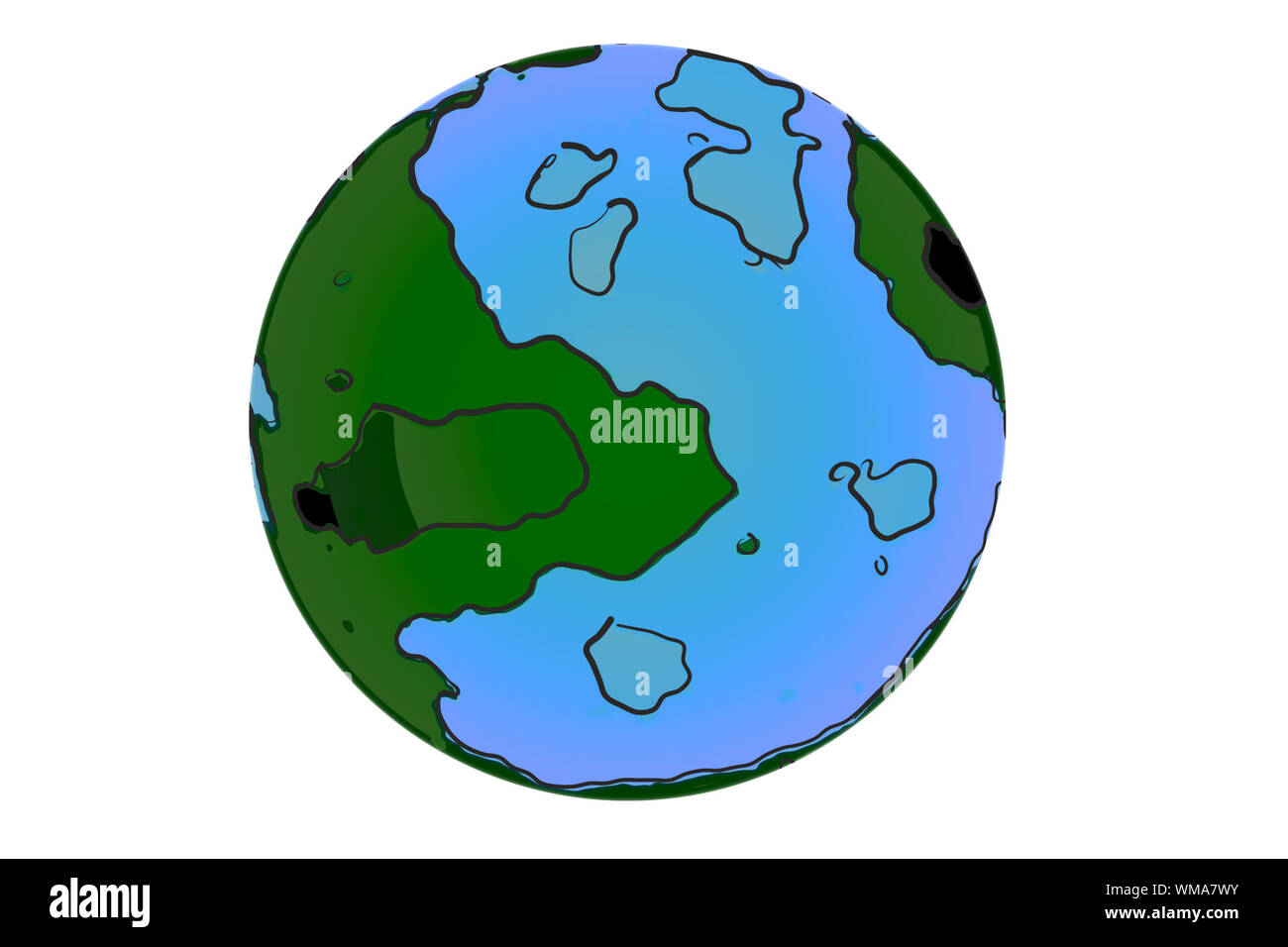 Simple abstract earth globe in cartoon style Stock Photo - Alamy Simple abstract earth globe in cartoon style Stock Photo - Alamy