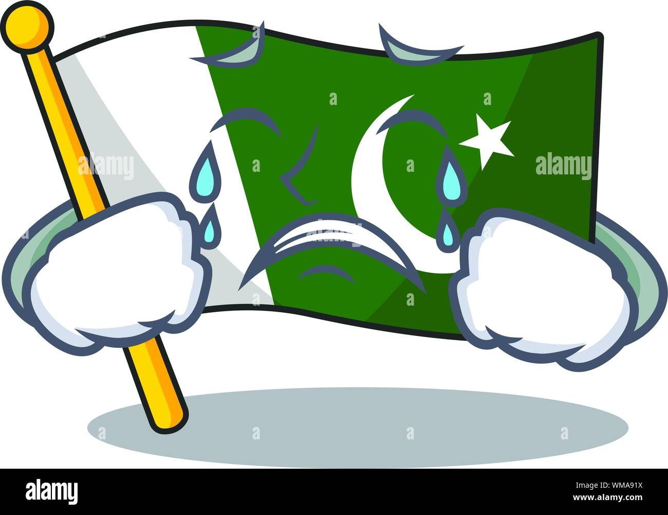 Crying pakistan mascot flag in cartoon drawer Stock Vector Image & Art ...