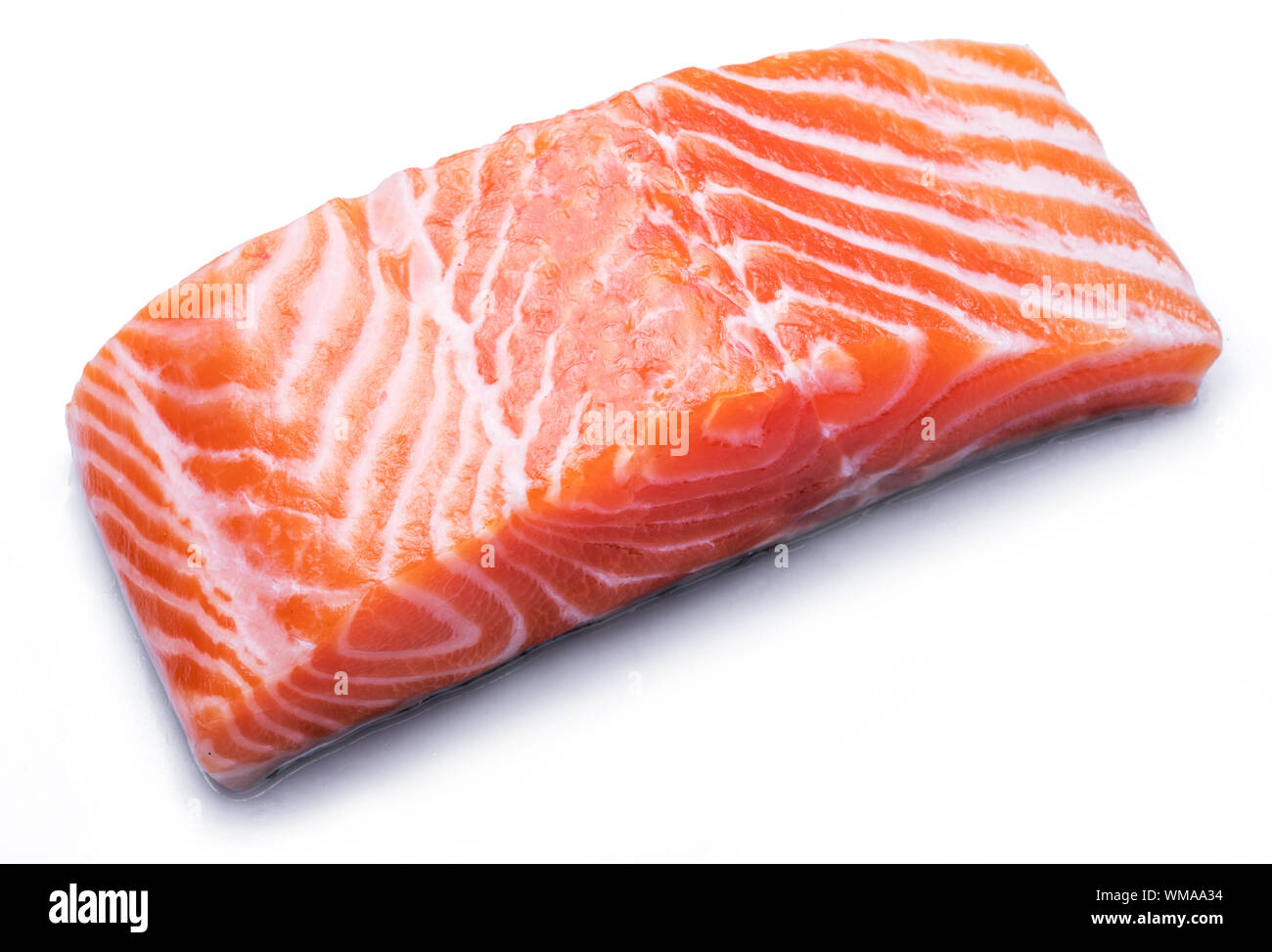 Fresh raw salmon fillet isolated on white background Stock Photo - Alamy