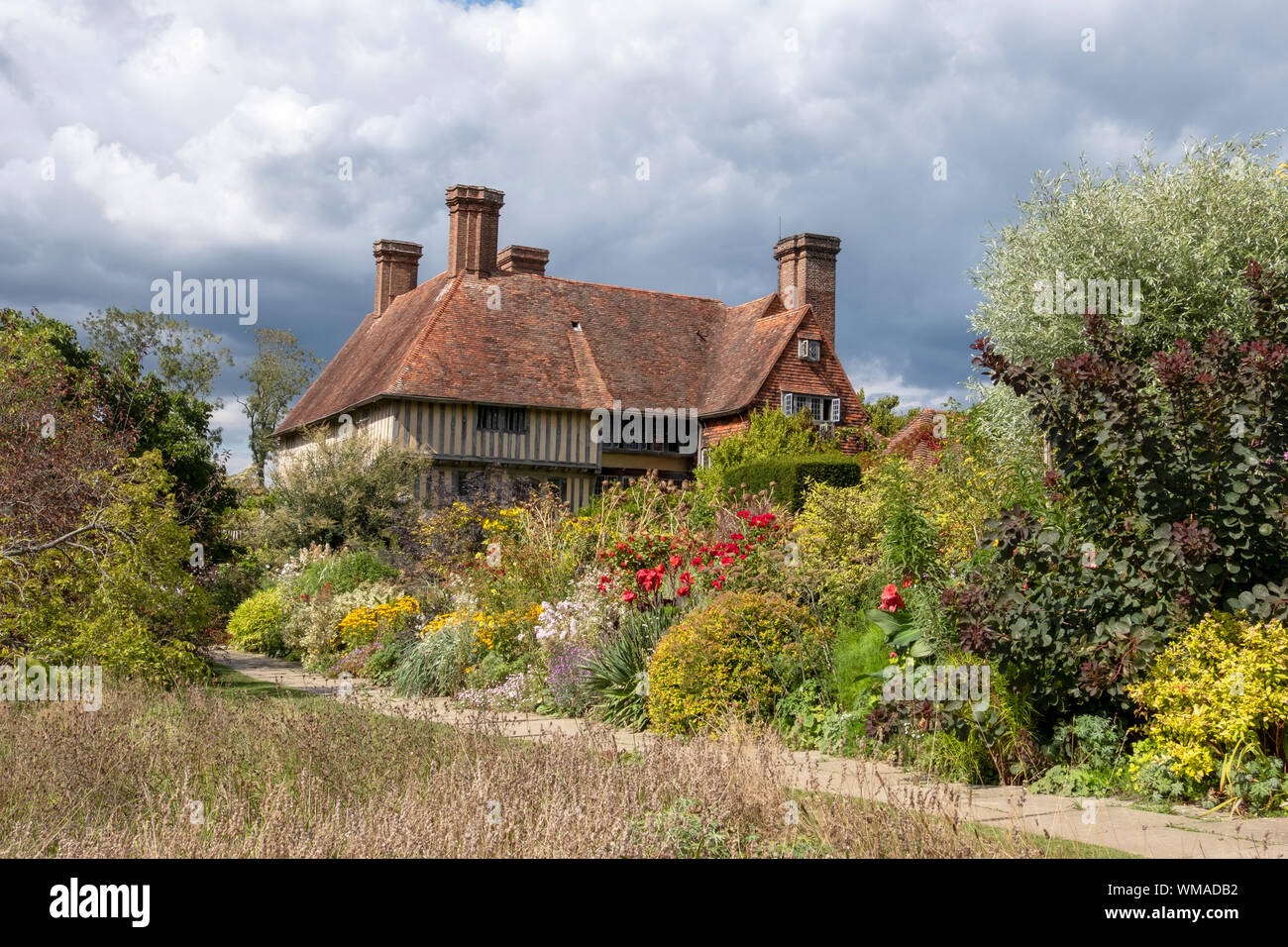 Great Dixter garden and house, the home of the celebrated garden designer and writer Christopher Lloyd, Northiam, East Sussex, UK Stock Photo