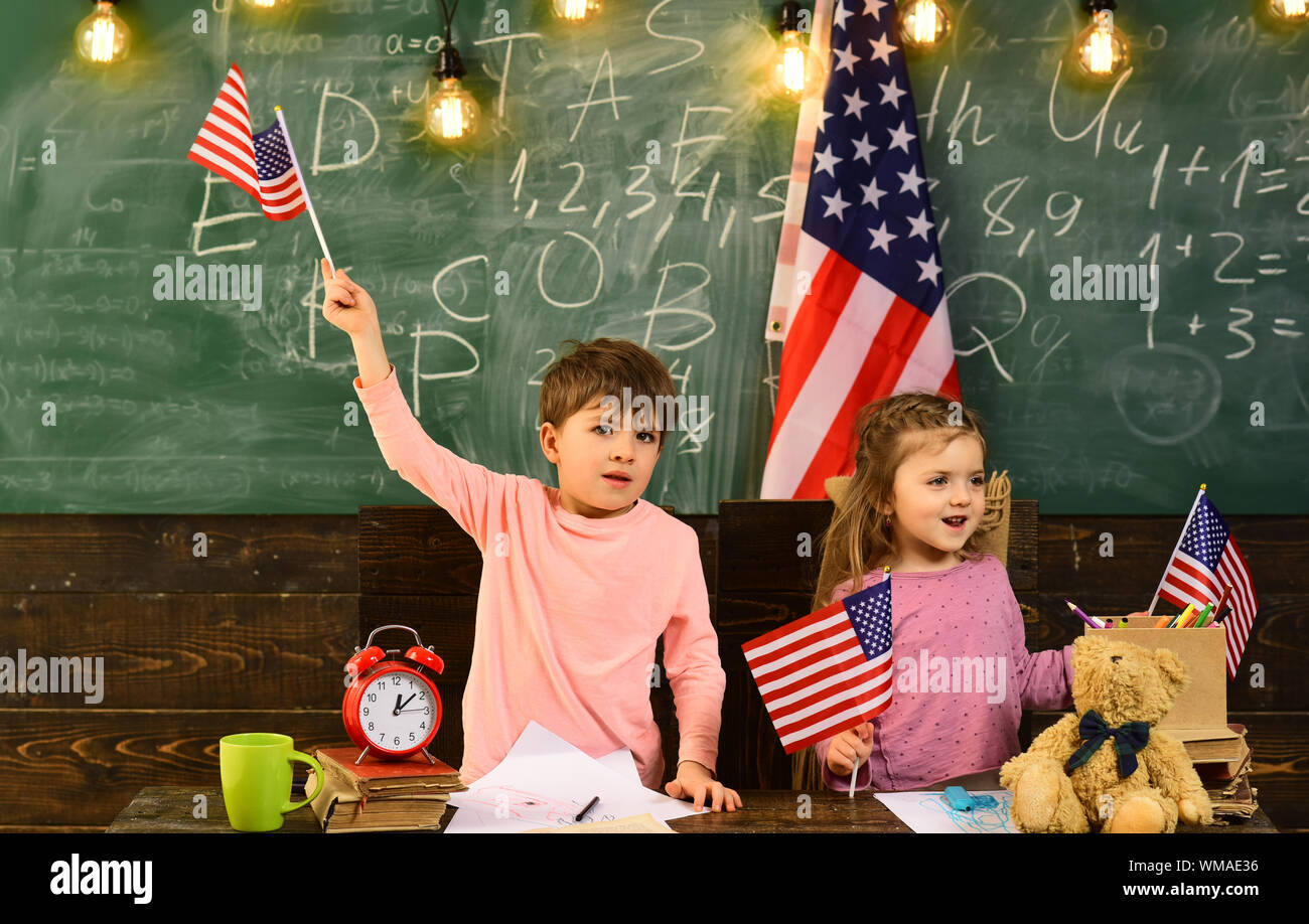 Education university and school system in The United States of America. Look for tutor with experience teaching children the same age as your child. Stock Photo