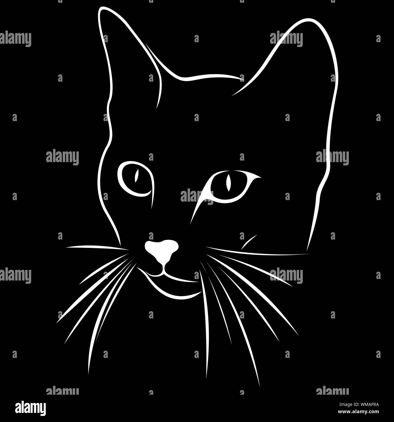 Web line icon. Silhouette of cats; cat Stock Vector Image & Art