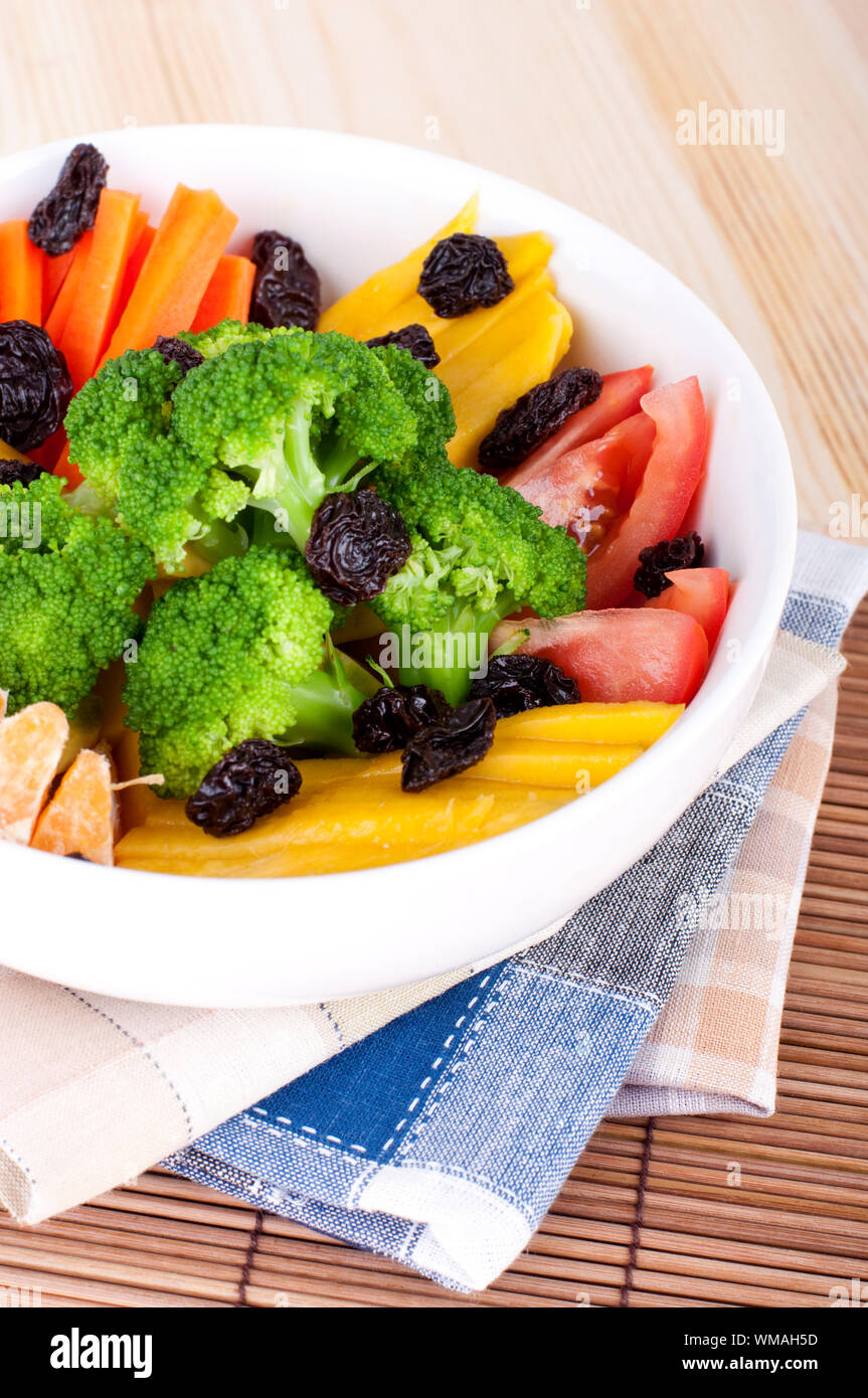 Fresh fruit and vegetable salad Stock Photo Alamy