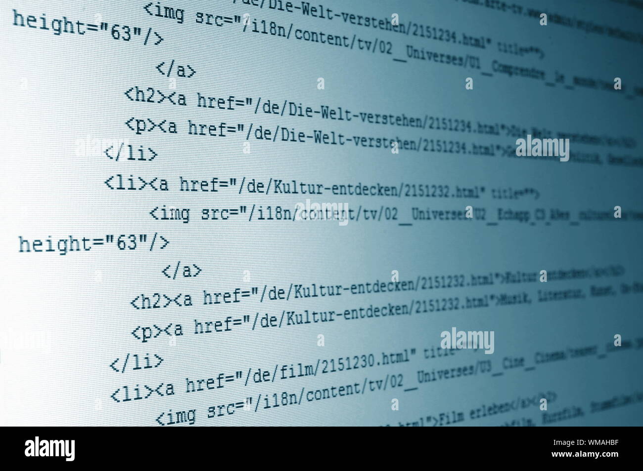 html computer code background showing concept for the internet Stock ...