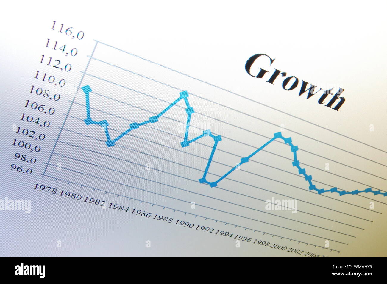 Business Chart And Data From Stock Market Showing Success Stock Photo Alamy