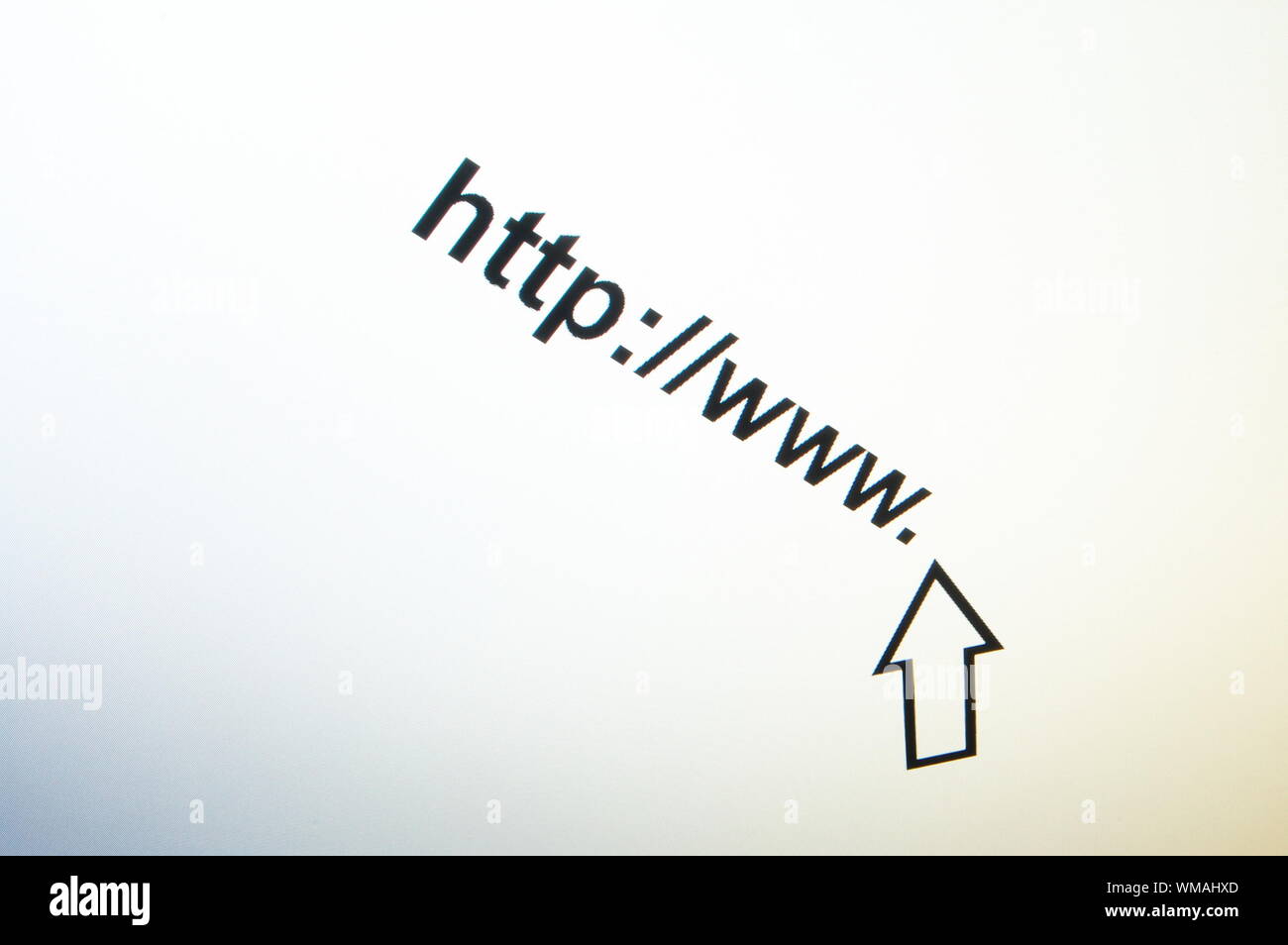 internet browser showing a www communication concept Stock Photo