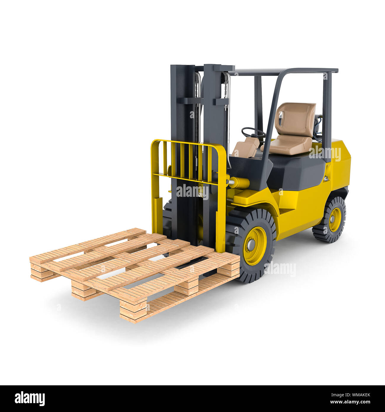 modern forklift isolated on white background Stock Photo - Alamy