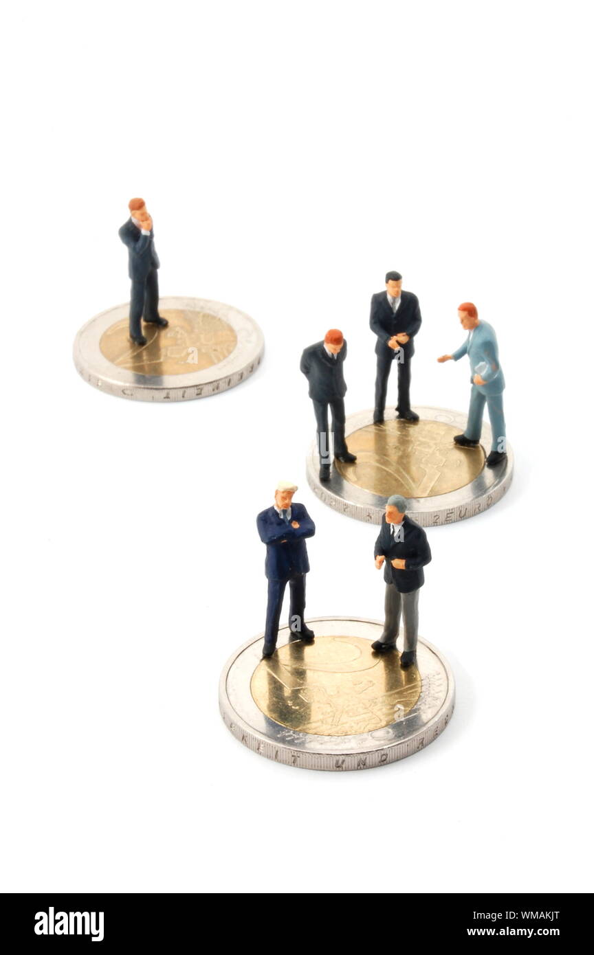 business man and euro money isolated on white background Stock Photo ...