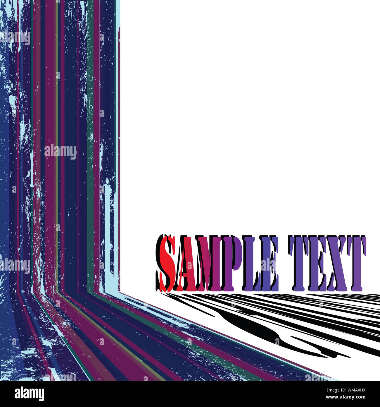 Abstract sample text card with grunge stripes Stock Photo - Alamy