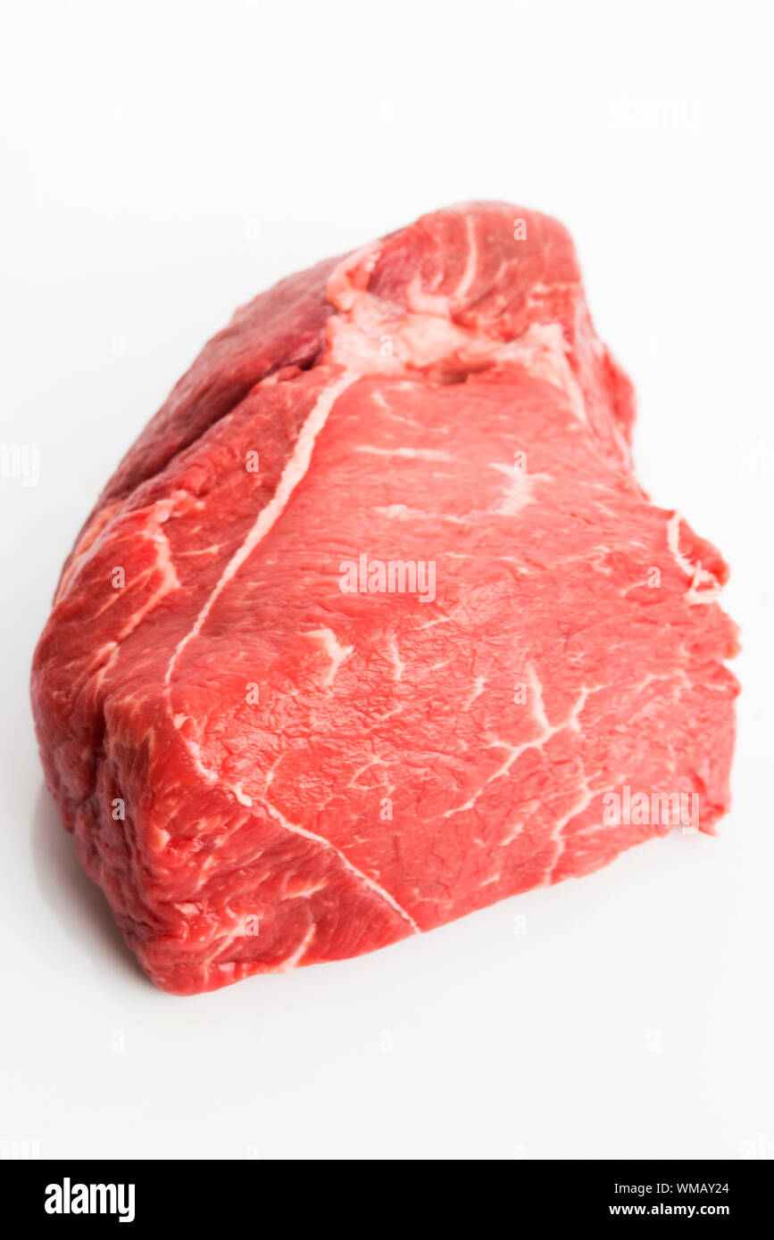 raw beef isolated on white background Stock Photo - Alamy