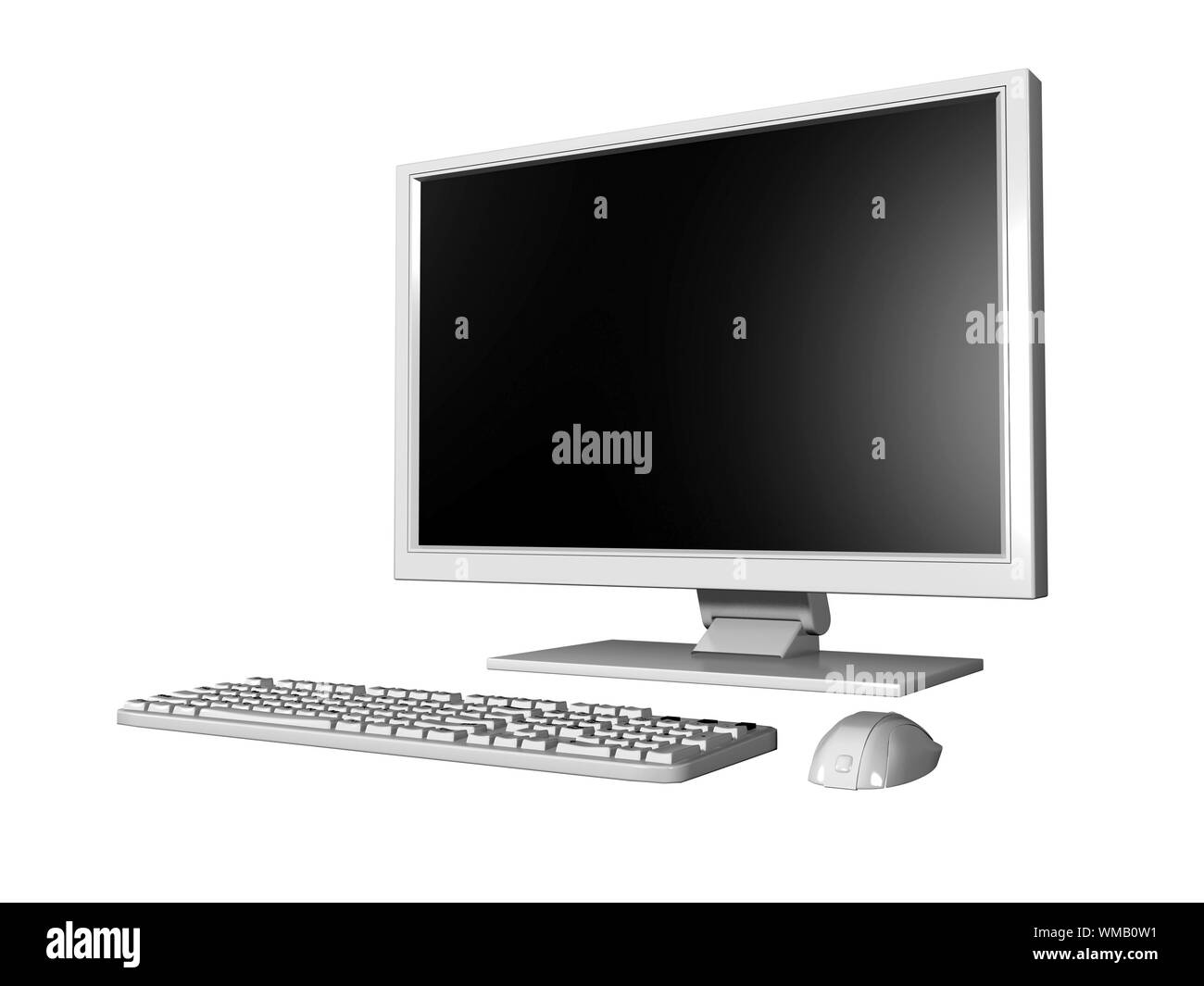 Image of computer technology on a white background isolated Stock Photo ...