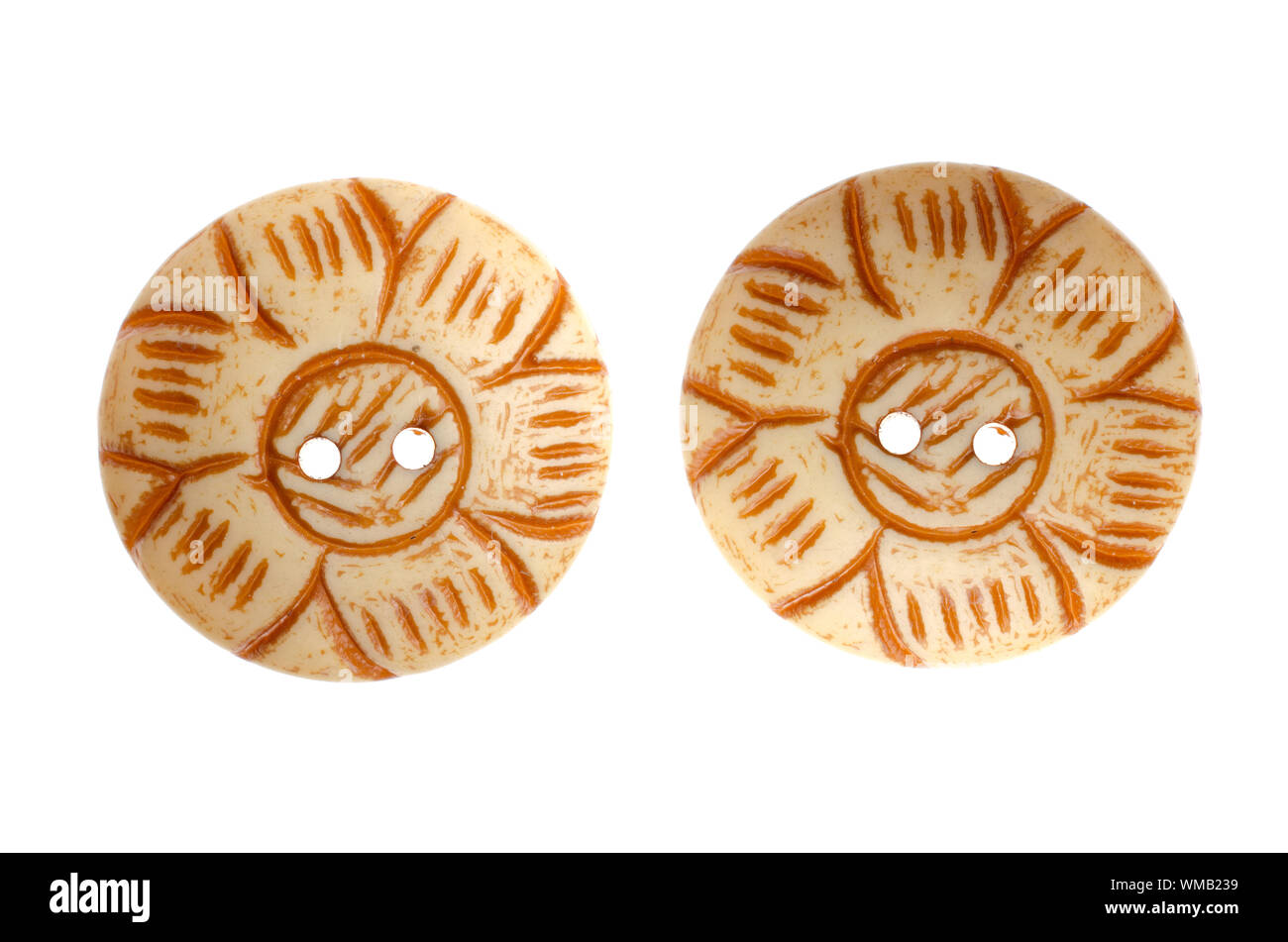 Cloth buttons isolated on white background Stock Photo - Alamy