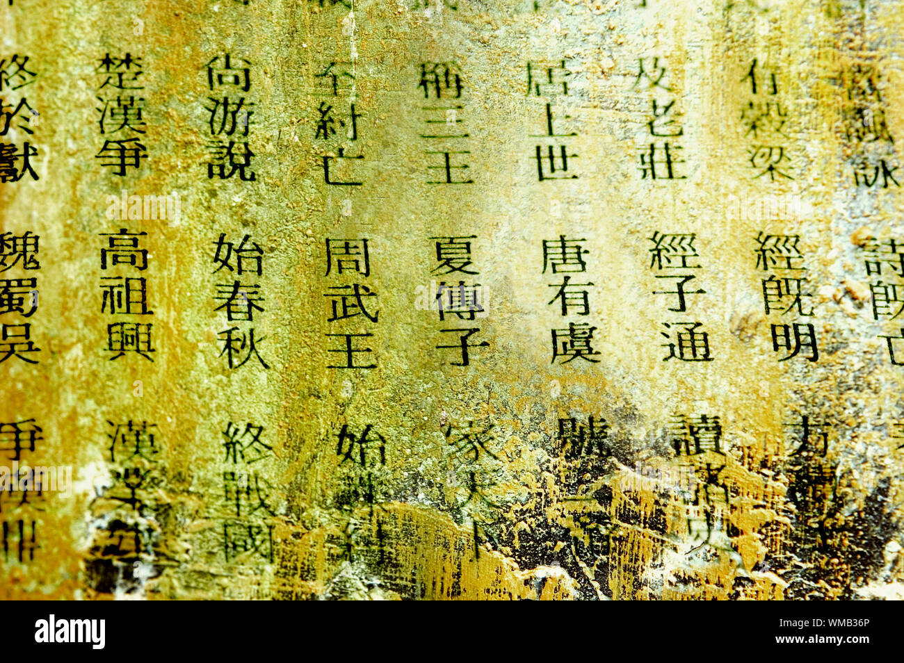 ancient chinese words on grunge background Stock Photo Alamy