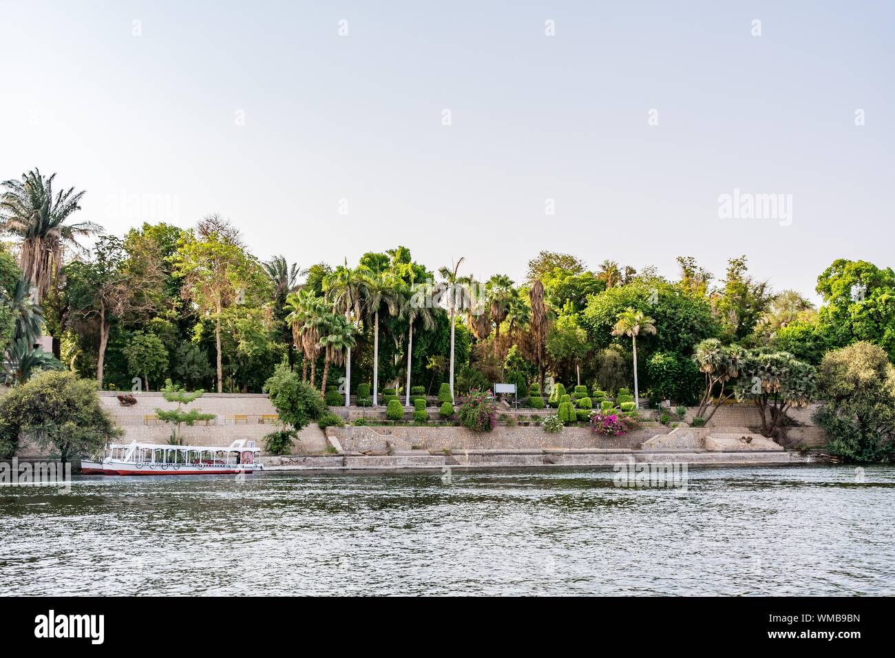 Botanical island (Lord Kitchener's island) on Nile river, Egypt Stock Photo
