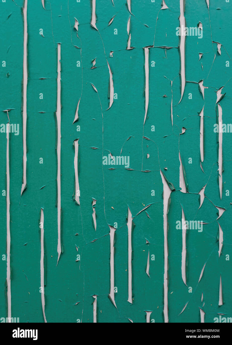Peeling paint, vertical lines. Background. Vertical composition. Stock Photo