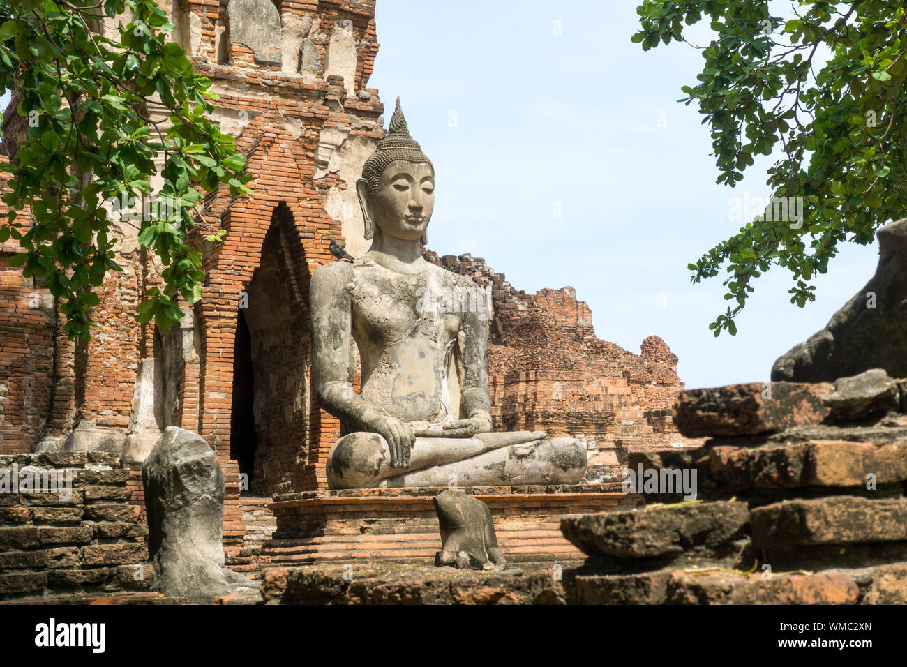 Ayutthaya Temple Ruins - Ayutthaya, Thailand Stock Photo
