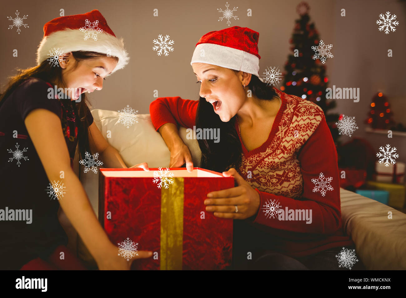 Mom 2024 Premium Photo Mother And Kids Buying A Christmas Norman