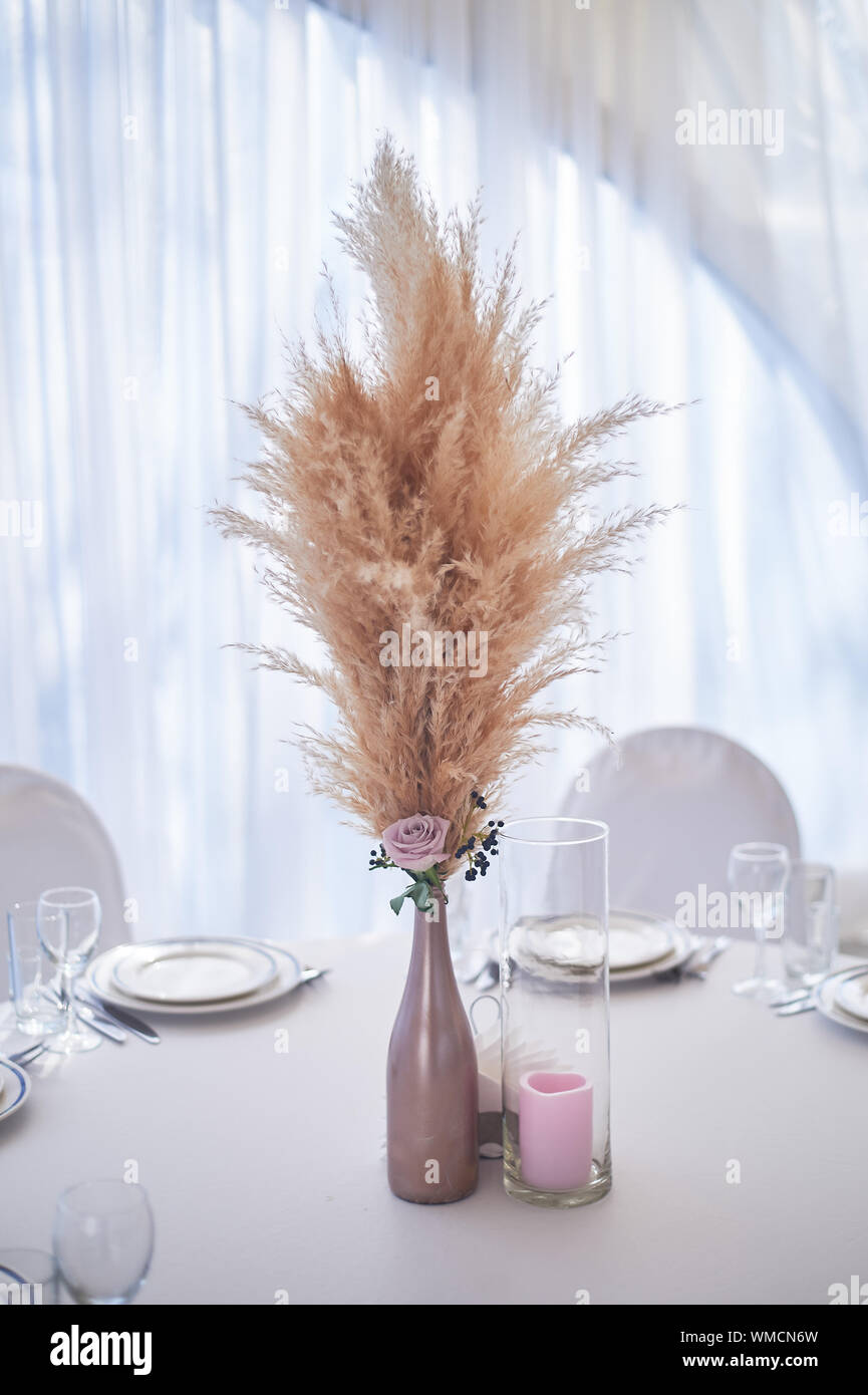 Wedding Decoration In Boho Style Light Colors In The Tent