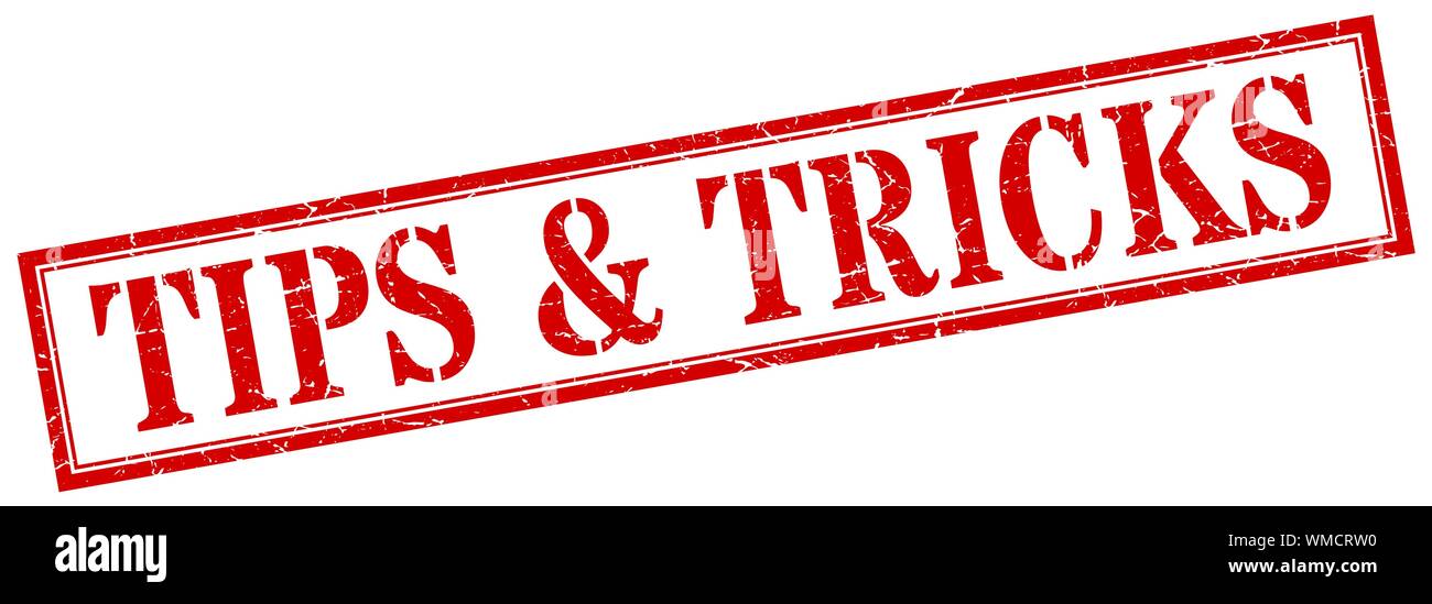 tips & tricks stamp. tips & tricks square grunge sign. tips & tricks Stock Vector