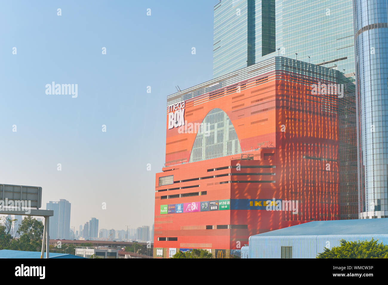 HONG KONG, CHINA - CIRCA JANUARY, 2019: MegaBox shopping center building in Hong Kong in the daytime. Stock Photo