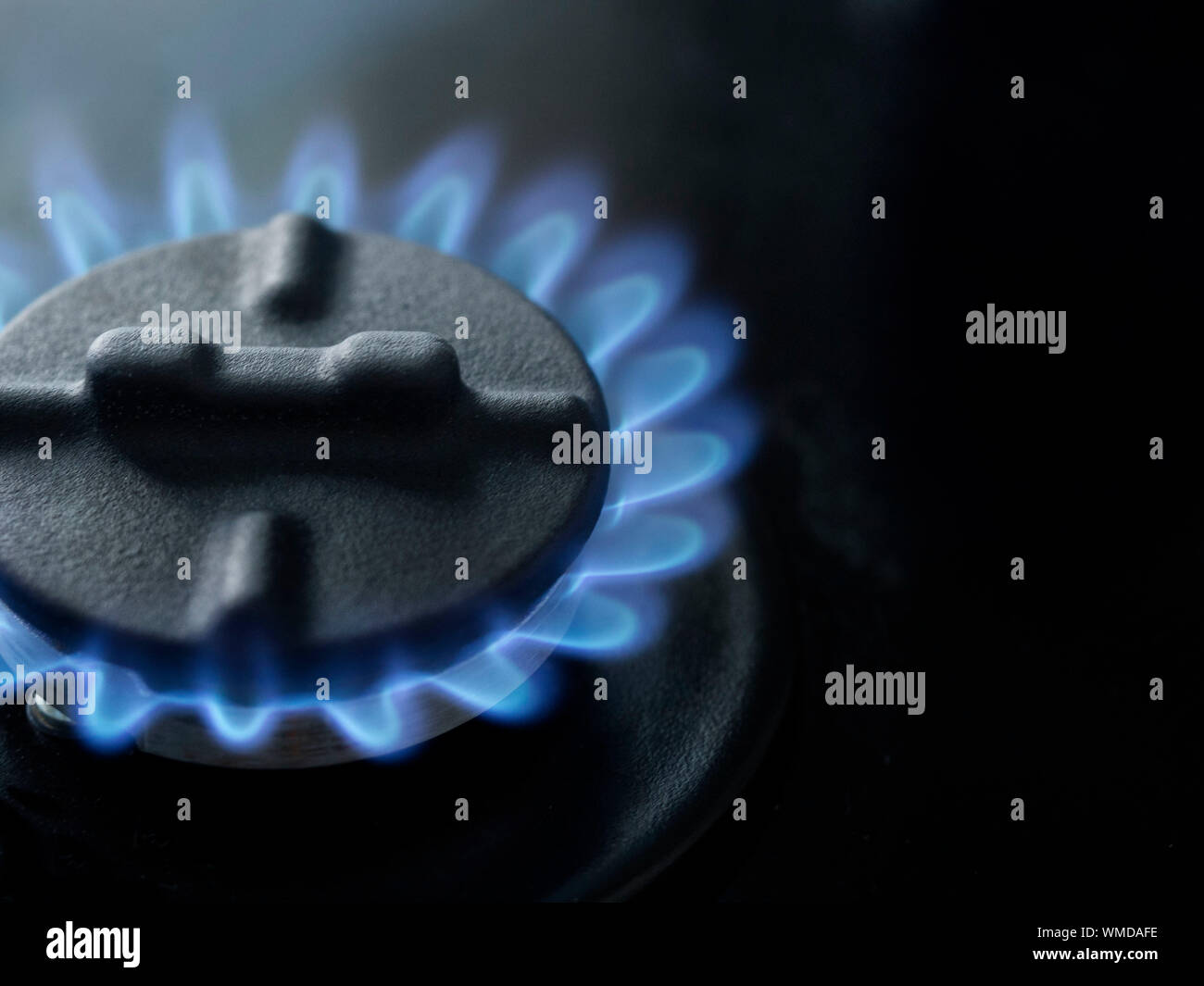 Lit Blue Gas Stove Burner High Resolution Stock Photography and Images