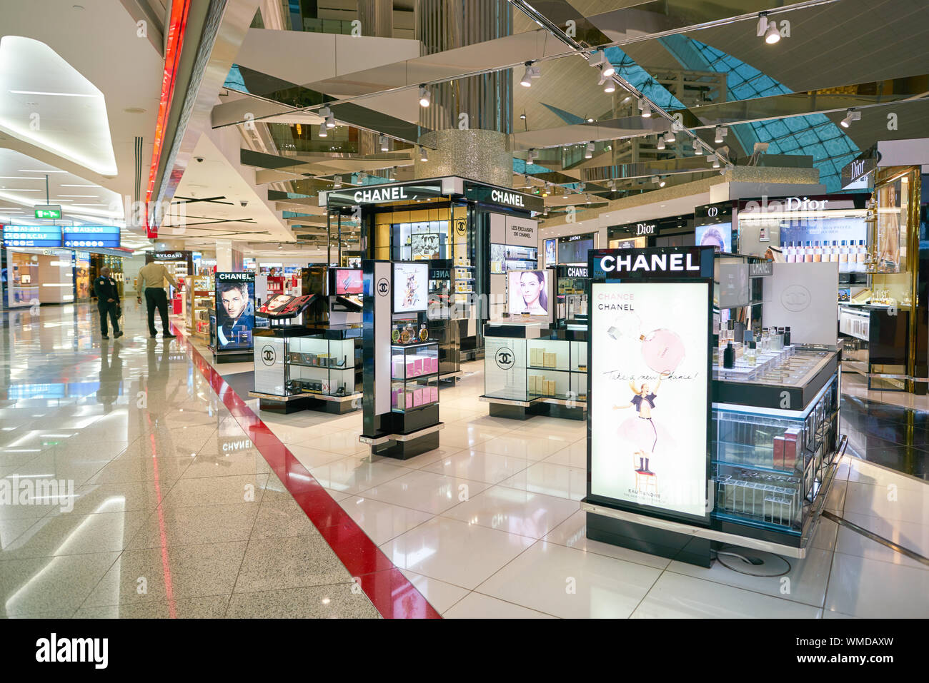DUBAI, UAE - CIRCA JANUARY, 2019: Duty Free area at Dubai International ...