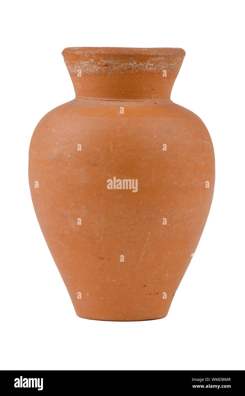 Old water ceramic vase isolated on white background Stock Photo - Alamy