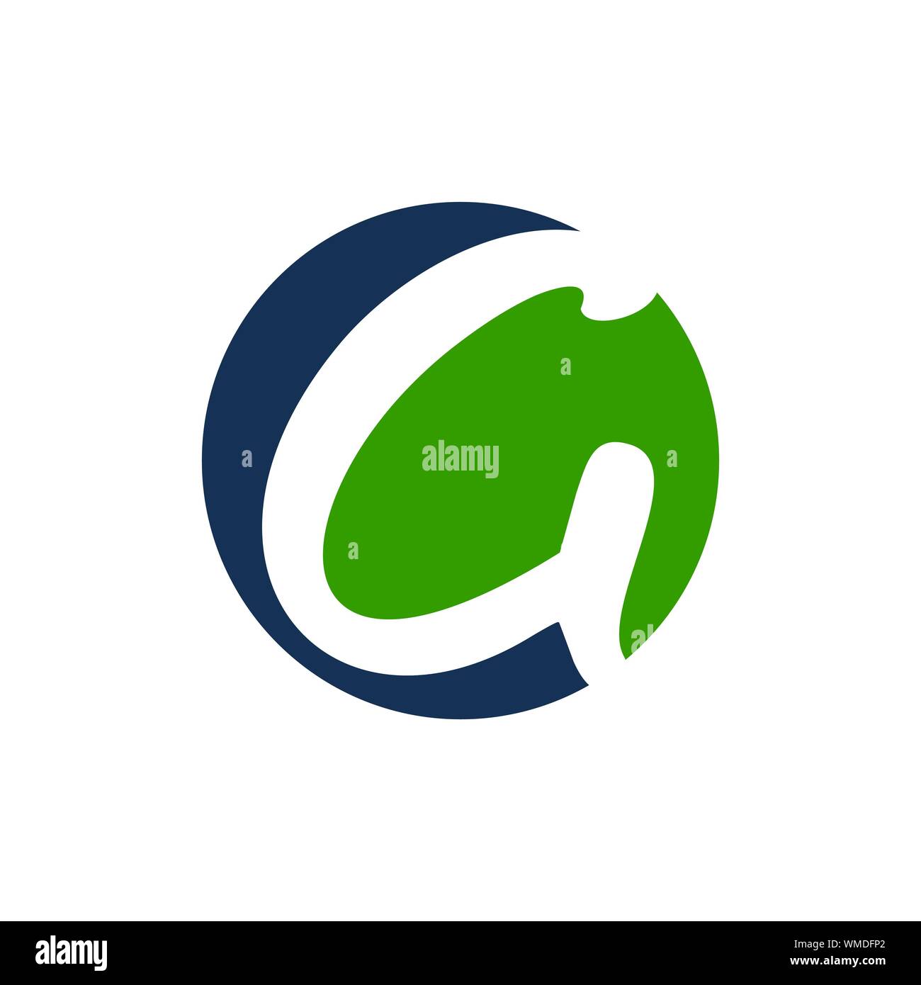 Initial G Lettermark Circular Shape Vector Symbol Graphic Logo Design Template Stock Vector