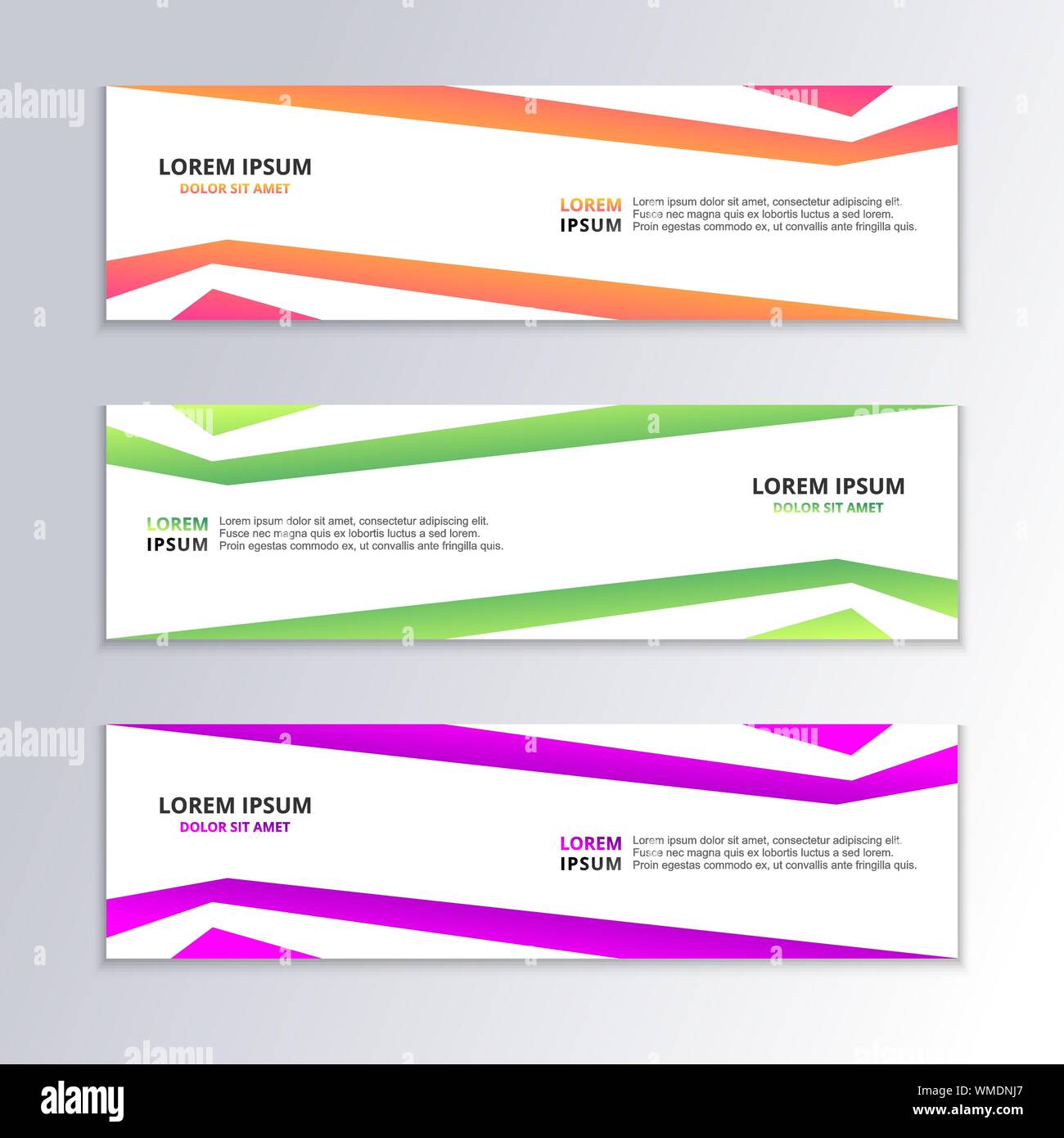Business Banner Template Gradient Color Modern Layout Web
