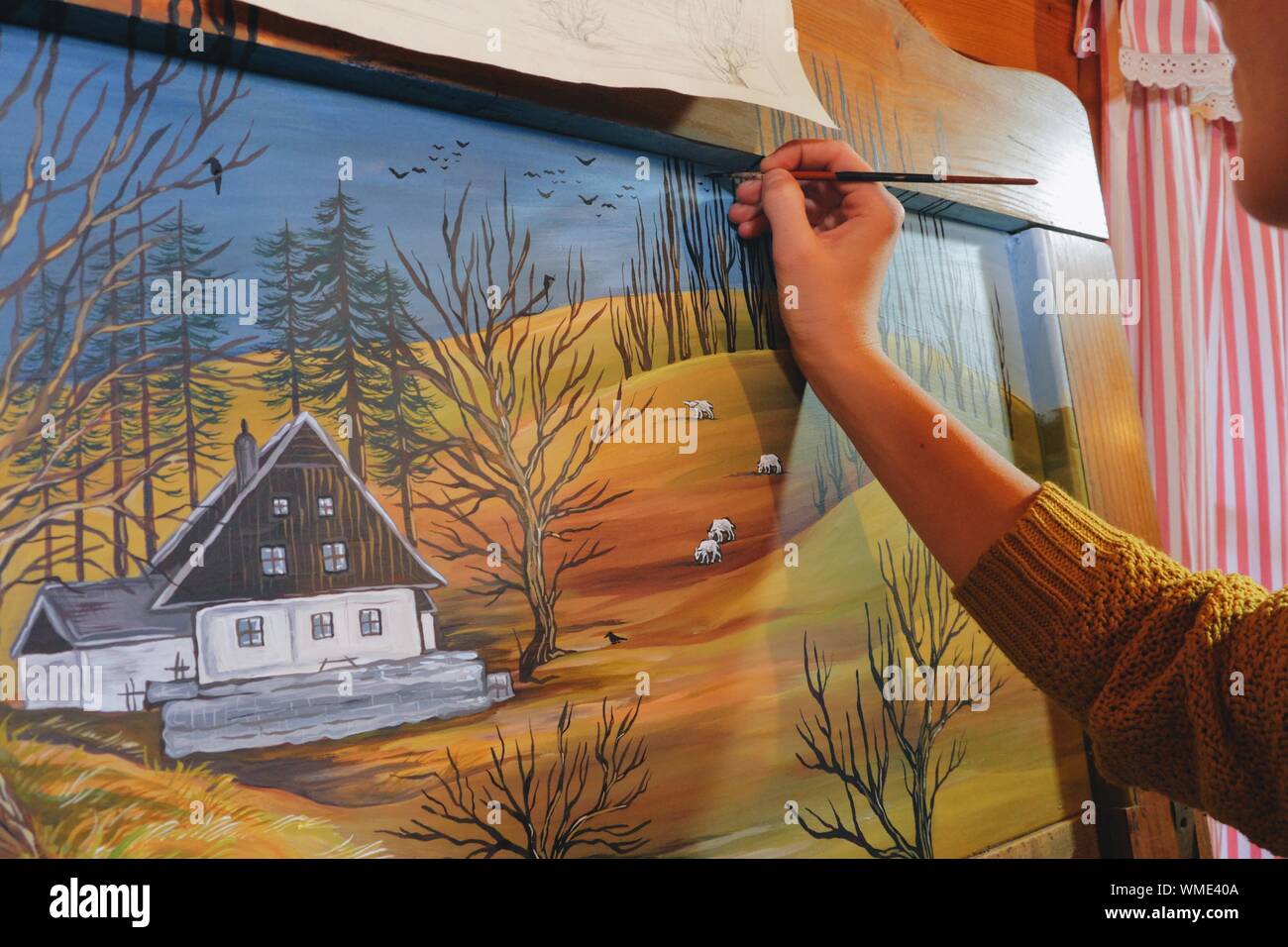Drawing Cottage Stock Photos Drawing Cottage Stock Images Alamy