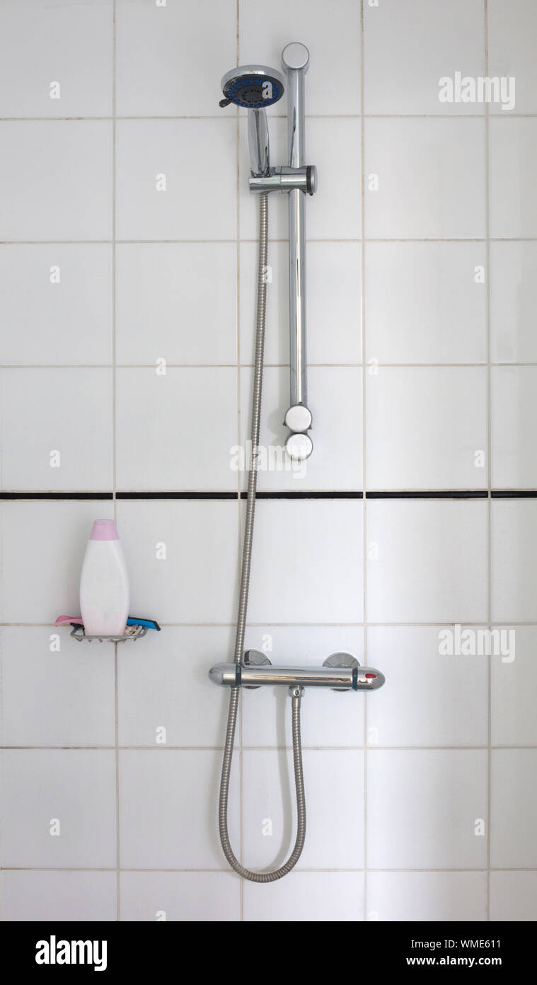 Shower in a house in the Netherlands, 2001 Stock Photo