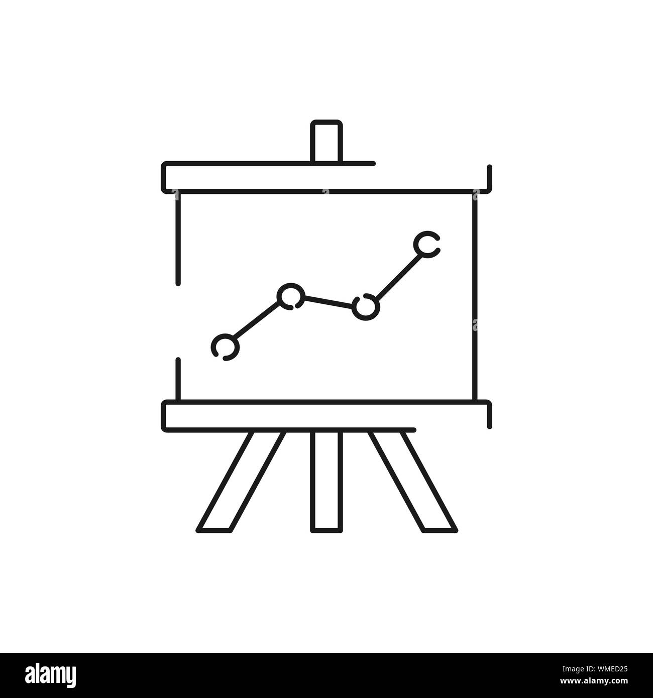 flip chart vector black linear flat style icon Stock Vector Image & Art