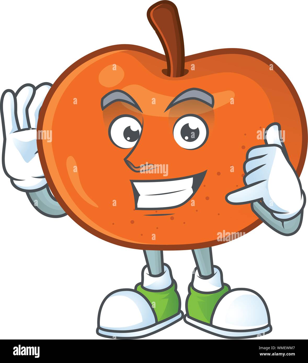 Call me fruit tangerine cartoon character with mascot Stock Vector Image & Art Alamy