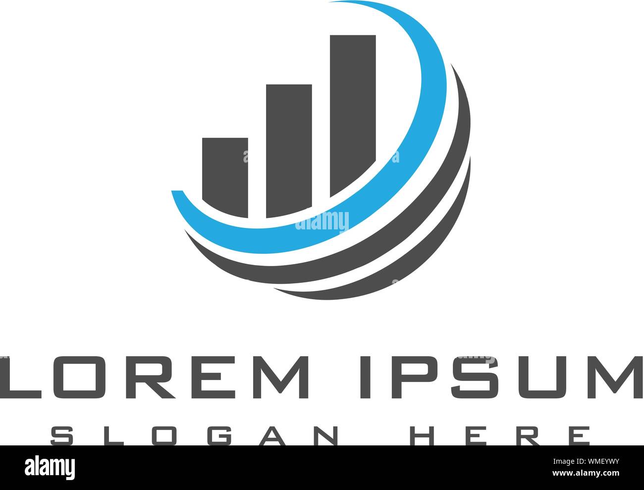 Business finance logo - vector concept illustration Stock Vector